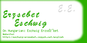 erzsebet eschwig business card